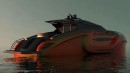 The LXT88 concept from Naval Yachts is a supercar-inspired superyacht