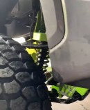 Lifted Toyota Tundra neon lime green SEMA build by camberedcustoms