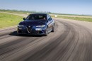 Alfa Romeo Stelvio tested on a track, the Giulia joins in on the fun