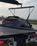 New Audi RS Q8 Crashed into Dutch Canal, Gets Fished Out