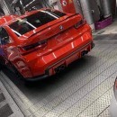 BMW M3 rear photographed in factory