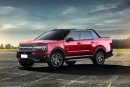 Ford Bronco Maverick rendering (Bronco Sport pickup truck)