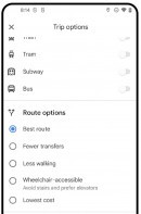 Google Maps transit updates