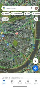 Low-emission zone warning on Google Maps