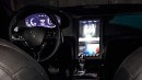 Maserati Levante interior with tablet-like infotainment system and digital instrument cluster