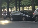 Pagani Huayra Pearl Paris crash: hit parked car