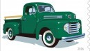 1948 Ford F-1 USPS pickup truck stamp