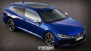 2021 Volkswagen Arteon three-door shooting brake rendering by X-Tomi Design