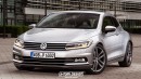 New Volkswagen Scirocco Creatively Imagined with 2015 Passat Headlights and Exhaust