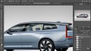 EV Volvo V90 Concept Recharge CGI new generation by Theottle