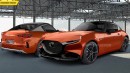 Mazda MX-5 Miata Turbo CGI new generation by Digimods DESIGN