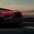 Lamborghini Aventador Terzo Millennio Sian new gen special color rendering by huydrawingcars