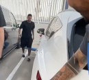 Neymar slashes the tires of his teammate's car