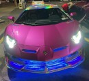 Nicki Minaj and Pink Lamborghini Aventador SVJ Roadster