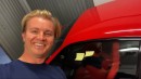 Nico Rosberg and the post-it notes he left on a Ferrari F40