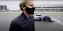 Nico Rosberg driving the VW ID.R on the Nurburgring F1 GP track