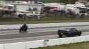 Dodge Challenger Demon takes on a Kawasaki Ninja ZX-14R over a quarter mile