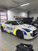 Nissan GT-R Dressed Up as Police Car in Sweden