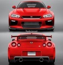 Nissan GT-R R34/R35 Face Swap (rendering)
