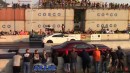 Nissan GT-R grudge race Challenger SRT Hellcat and C6 Corvette on DRACS