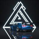 Nissan GT-R Hellaflush rendering