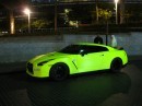 Nissan GT-R Matte Green Fluorescent Wrap