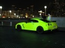 Nissan GT-R Matte Green Fluorescent Wrap