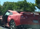 Nissan GT-R totaled in Mexico