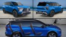 Nissan Rogue Sport+2 and Mitsubishi Montero CGIs
