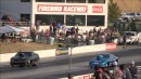 Nitrous Ford Probe drag races in grudge match a vintage turbo Chevy Camaro SS