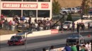 Nitrous Ford Probe drag races in grudge match a vintage turbo Chevy Camaro SS