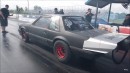 405 Call Out Nitrous Fox Body Mustang vs. Turbo Ford Mustang on National No Prep Racing Association