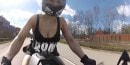 Girl on a KTM RC390