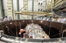 GOES-T satellite lift to thermal vacuum chamber