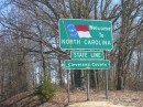 Welcome to North Carolina I85 sign