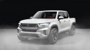 Toyota compact pickup truck rendering by Halo oto