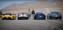 NSX Type S Drag Races Corvette C8 and GTR NISMO, 911 Turbo S Ruins Their Fun