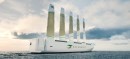 Oceanbird concept uses wind power to move at 10 knots, has auxiliary electric motor
