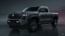 2024 Toyota Tacoma TRD PreRunner into 4Runner rendering by Theottle
