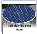 Self-cleaning solar panel for Wind and Solar Tower