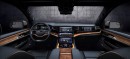 2022 Grand Wagoneer in Blue Agave and wood accents with Uconnect 5 12-inch touchscreen radio