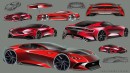2024 Ford Mustang ideation sketches