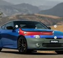 Fiat Multipla plus Nissan Z car rendering by superrenderscars on Instagram