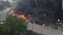 Oil tanker crashes into car, causes massive explosion in Lagos, Nigeria, during traffic hour