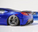 Old and New Acura NSX stanced deep dish rendering by jdmcarrenders