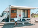 Old Coca-Cola Truck turned cozy motorhome