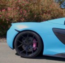 McLaren 650S Satin Blue Pink wrap on Forgiato by Diamond Autosport