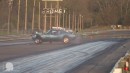 Chevrolet Camaro vs pickup truck crash on ImportRace