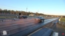 Chevrolet Camaro vs pickup truck crash on ImportRace