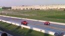 Chevy Nova vs Ram 1500 TRX drag race on DRACS